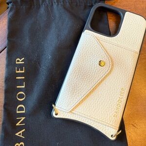 iPhone 14 Pro Max Bandolier Cream Phone Case.